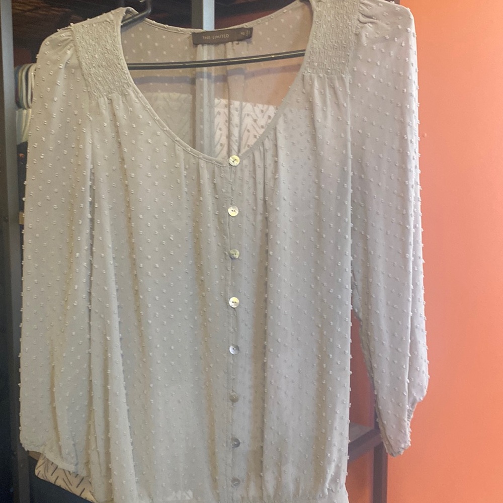 Gray Sheer Blouse XS